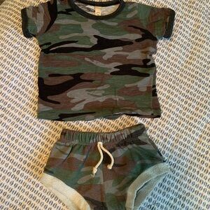 Childhoods Camo Shorties and T-shirt set